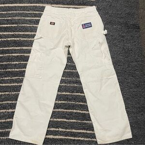 Vintage 90s Dickies Carpenter Painter White Denim Jeans Sherwin Williams 32x29